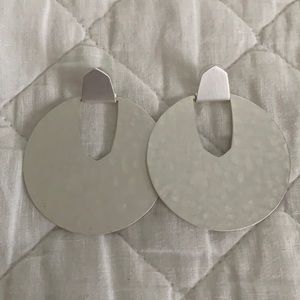 Kendra Scott Silver Medallion Earrings